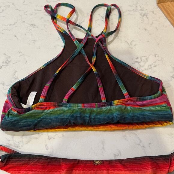 Pilyq PQ Maya Gypsy Halter & Reversible Full Cut Hipster size S bikini bohemian - Picture 5 of 8